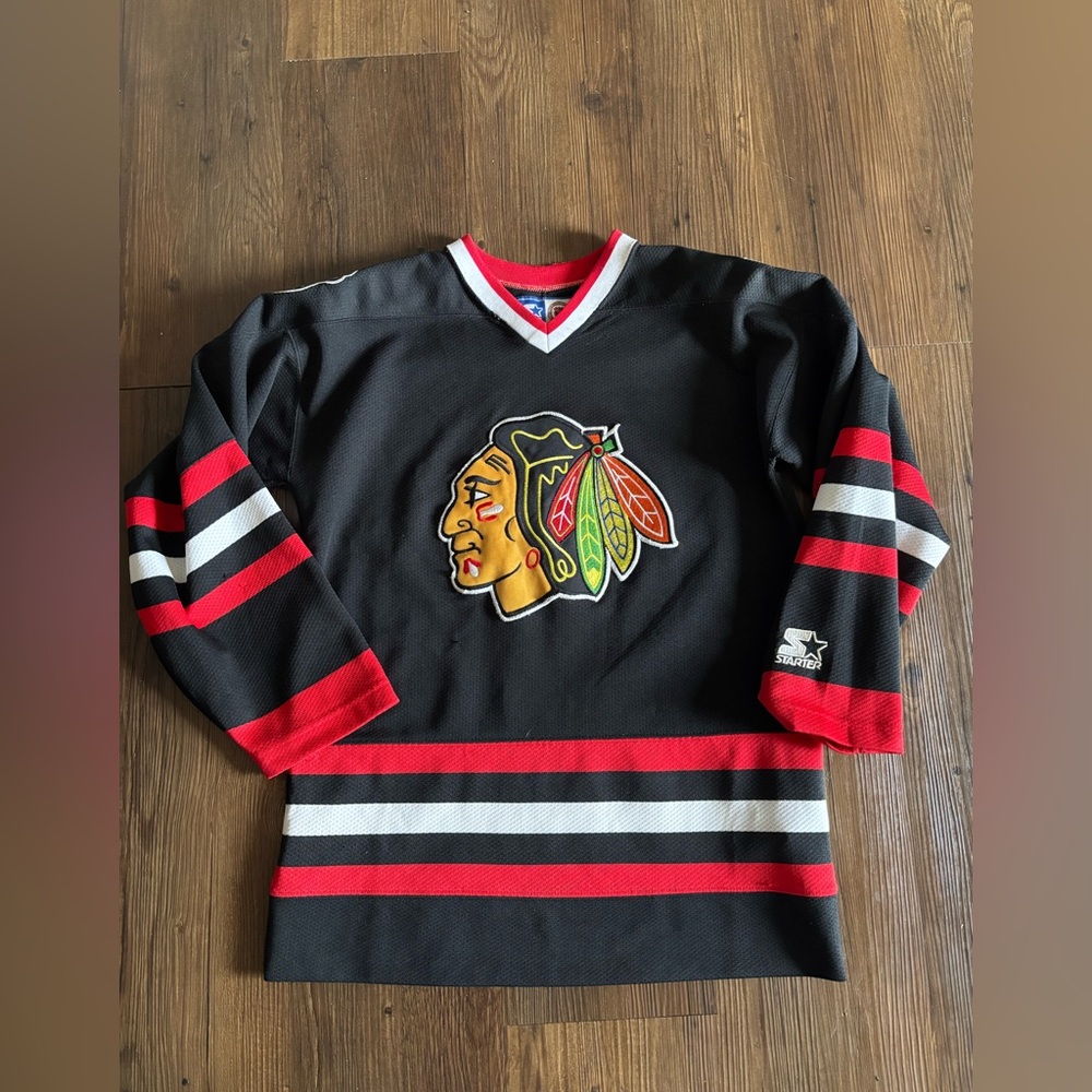 VINTAGE STARTER CHICAGO BLACKHAWKS JERSEY